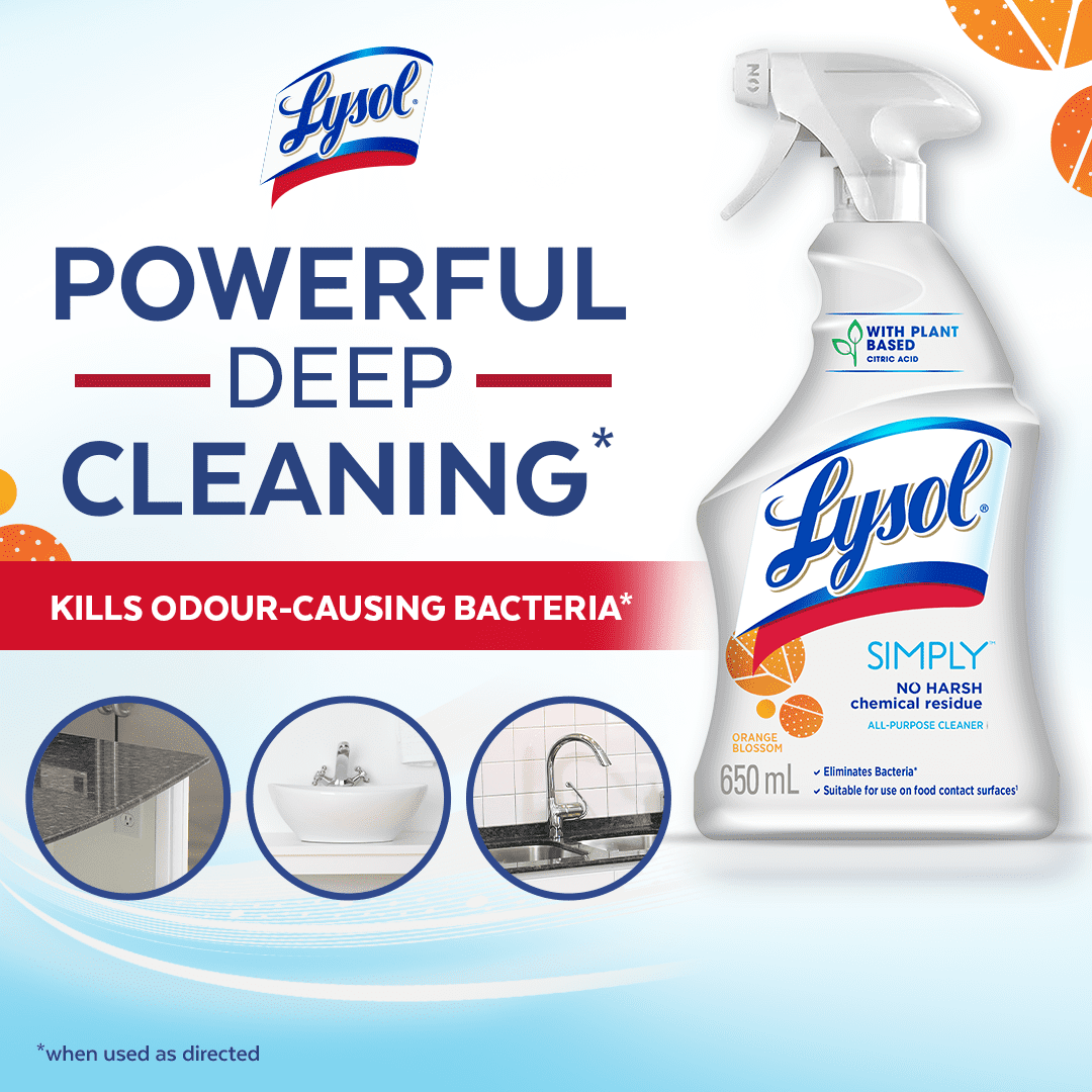 Nettoyant tout usage Lysol Simply ™, fleur d'oranger 650 ml