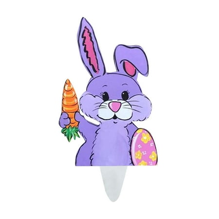 

JPGIF Decor Easter Bunny Ground Decoration Ground Plug Garden Decoration Insert Ornaments Garden Wooden Decoration For Easter Scene Layout