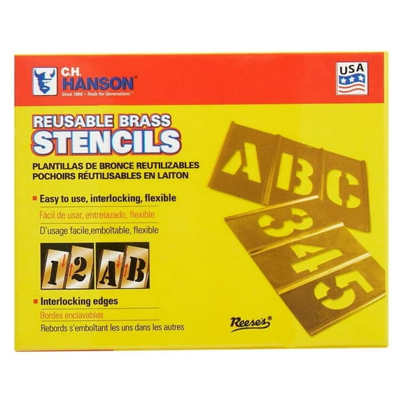 10066 1/2" Brass Letters & Numbers Set 45 pc