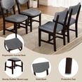 thumbnail image 2 of GZXS Upholstered Linen Dining Chairs Set of 4, Ergonomic Armless Side Chairs with Solid Wood Legs and Protective Feetpads, for Home, Apartment & Office (Espresso), 2 of 9