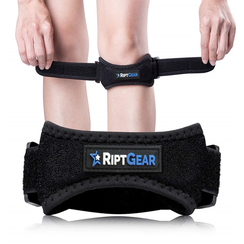RiptGear Patella Knee Strap Adjustable Knee Brace Band Black Walmart