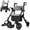 Grey, variant on StrollAid Rollator Walkers for Seniors with Seat, Walker Wheelchair Combo, 2 in 1 Rolling Walker Transport Wheelchair Lightweight Foldable, 10" Big Wheels Transport Chair with Brakes, Red