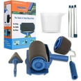 thumbnail image 1 of Kit de rodillos para pintar el hogar con acabado perfecto, herramienta para decorar el pasillo con extensión ajustable que ahorra tiempo para limpiar esquinas y bordes fácilmente (8 piezas/juego), 1 of 5