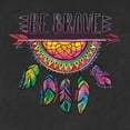 thumbnail image 2 of Colorful Neon Be Brave Dreamcatcher | Dean Russo Art Pop Culture Tri-Blend Racerback Tank Top, Vintage Black, Medium, 2 of 6