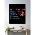 thumbnail image 2 of Vet Tech Life Every Patient Leaves A Footprint On My Heart Paw Print Heart Poster Wall Art, Modern Wall Decor, 16x24 UNFRAMED, 2 of 3