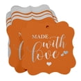 thumbnail image 3 of Inkdotpot Made With Love Wedding Bottle Tag Real Silver Foil Favor Bracket Shape Hang Tags Pack Of 100, 3 of 7