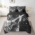thumbnail image 2 of YST Guitar Comforter Set Queen Size 7 Piece Music Theme Bed In A Bag Rock Roll Music Bedding Set For Kids Boys Adults Musical Notes Instrument Punk Sheet Set With Comforter, 2 of 5