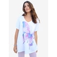 thumbnail image 2 of Roaman's Women's Plus Size Ultimate Short Sleeve Swing Tee, 2 of 6