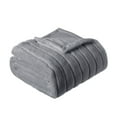 thumbnail image 6 of (3 pack) Mainstays Grey Flannel Stripe Faux Fur Throw, 50"x60", Adult/Teen, 6 of 8