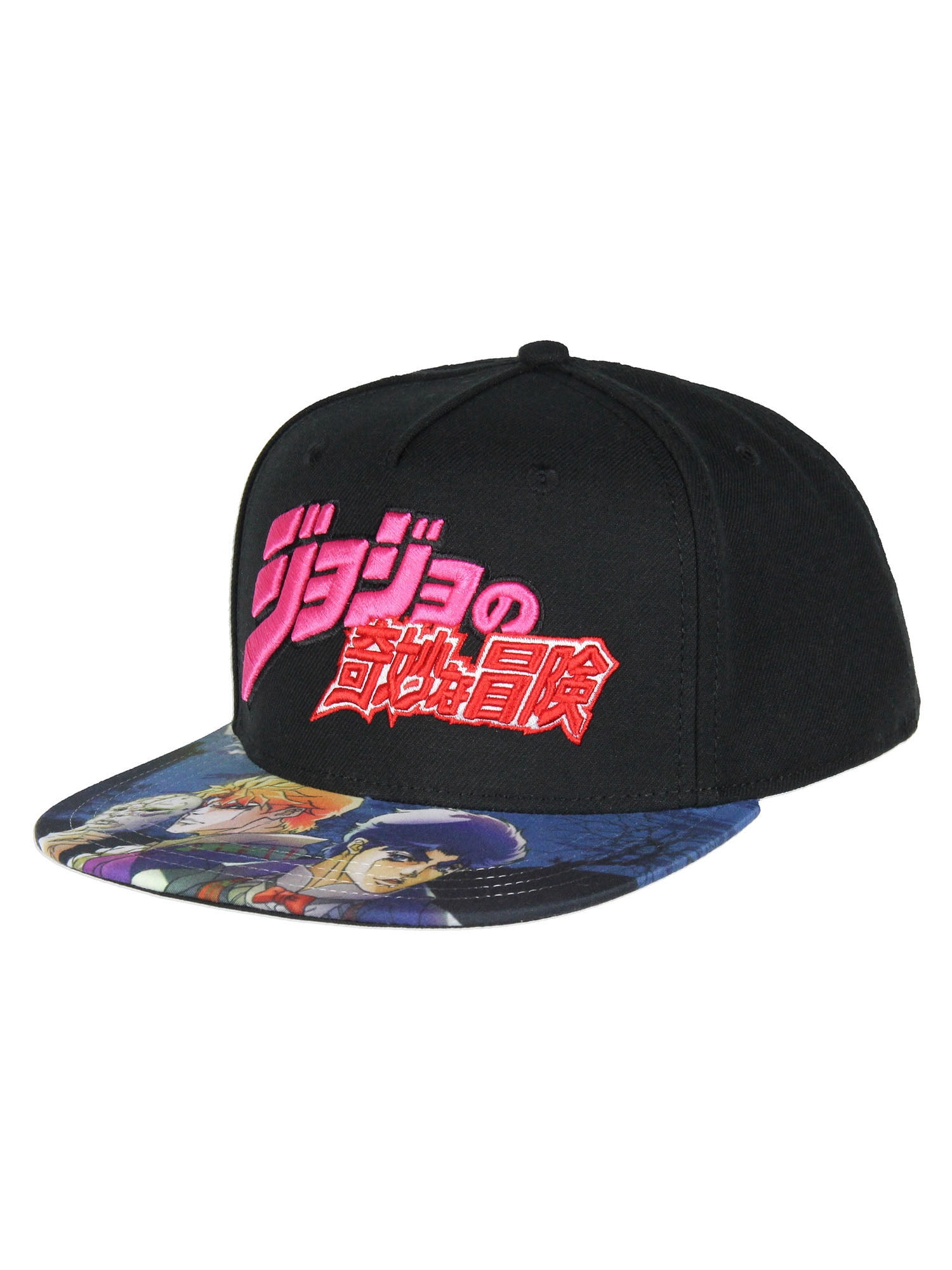 JoJo's Bizarre Adventures Character Brim Embroidered Adjustable Adult Snapback Hat Cap OSFM
