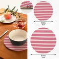 thumbnail image 2 of Pink Grids Trivet Mats Set Cotton Woven Non-Slip Pot Holders Heat Resistant for Hot Pots Pans Dishes Pats, 2 of 6