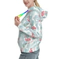 thumbnail image 2 of Lsque Tropical Flamingo Pattern Casual Women's Hoodie,Hooded Sweatshirt with Kangaroo Pocket,Pullover Hoodie with Eye-catching Drawstrings-X-Large, 2 of 7