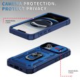thumbnail image 4 of ELEHOLD Rugged Case for iPhone 16e 2025,Heavy Duty Hybrid Camera Lens Protector 360° Rotation Ring Holder Card Slot Kickstand Function Anti-Slip Shockproof Case,Blue, 4 of 9