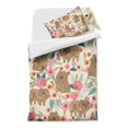 thumbnail image 2 of Pomeranian Dogs and Flowers Duvet Cover and Pillowcase Set for Single Bedding, Bedroom Accessories for Kids Teens, 2 of 5