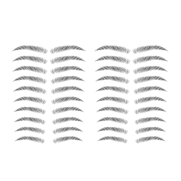 Qarigey 6 piezas de pegatinas de tatuajes de cejas para niñas, impermeables, naturales, para niñas, cejas postizas, accesorios cosméticos Pinceles de maquillaje y herramientas tipo 3 Negro