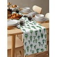 thumbnail image 6 of Ldtrchee Green Christmas Tree Table Runner 72 Inches, Xmas Tree Watercolor Bed Runner Dresser Scarves Tabletop for Indoor Outdoor Parties/Ceremony/Banquet, 16" x 72", 6 of 8
