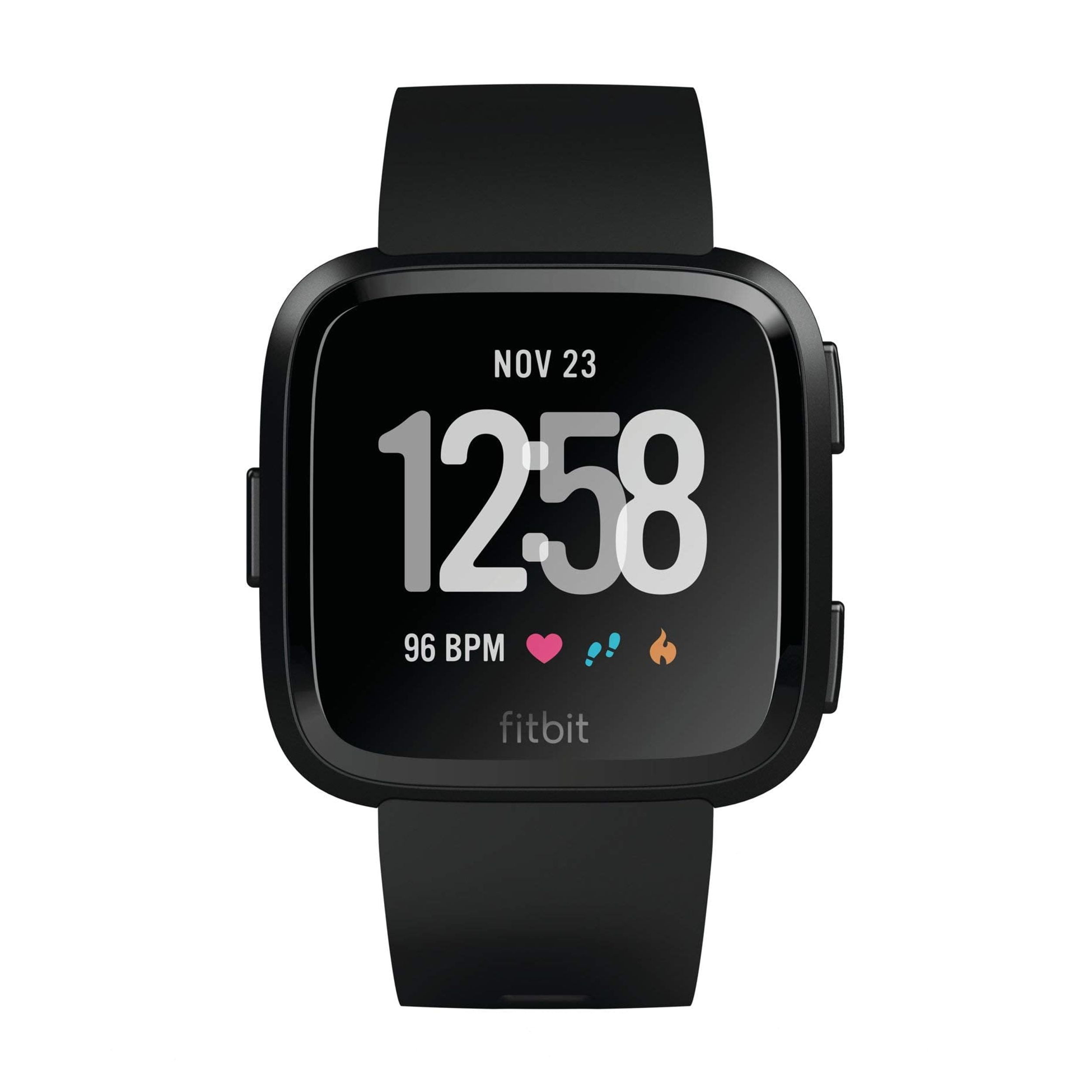 Restored Fitbit Versa Smart Watch, Black/Black Aluminium (Refurbished)