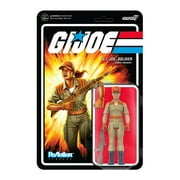 Super7 G.I. Joe Female Combat Engineer Ponytail Hair Tan ReAction Figure 3.75"