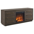 thumbnail image 2 of Evelyn&Zoe Greer Rectangular TV Stand with Log Fireplace for TV's up to 65" in Alder Brown, 2 of 5