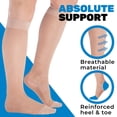 thumbnail image 5 of Made in USA Compression Socks for Women Circulation 20-30mmHg Beige X-Large, 5 of 14