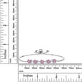 thumbnail image 5 of Gem Stone King 2.95 Ct Pink Created Sapphire White Created Sapphire 925 Silver Tennis Bracelet for Women, 5 of 5