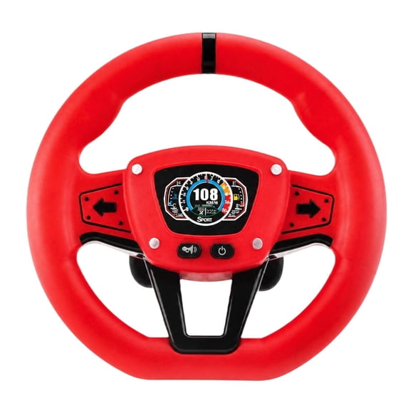 arctrm Steering Wheel Simulated Toy Simulated Driving Driver Sounding Small Pretend Driving Toy Electronic for Children 3+ Years Old Red