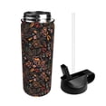 thumbnail image 2 of Bingfone Floral Print 18oz Sports Insulated Kettle With Straw, Leakproof & BPA Free, Drinking Sports Water Bottle for Fitness, Gym & Outdoor, 2 of 8