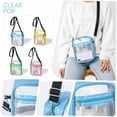 thumbnail image 2 of Clear Stadium Bag | Waterproof Crossbody Bag | Small Zipper Bag for Events Concerts Travel, Blue Clear Concert Bag Gift for Adults, 2 of 6