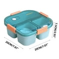 thumbnail image 3 of TOPRenddon Microwave-Safe Lunch Container – 1100ml Leakproof Bento Box with Dividers, BPA-Free & Dishwasher Safe for Office/Meal Prep/Gym, 3 of 6