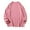 Hot Pink, variant on WREESH Mens Casual Hoodies Crewneck Sweatshirts Solid Pullover Long Sleeved Thin T Shirt Top Yellow