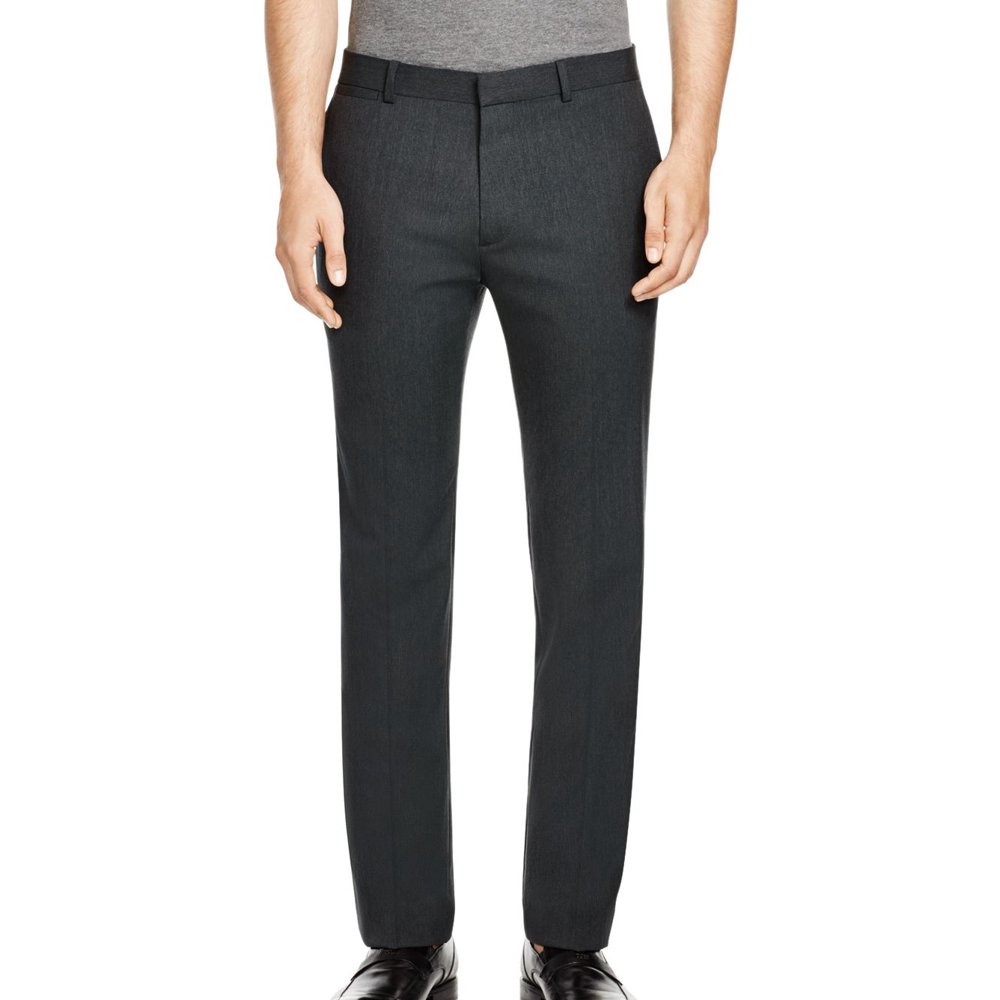 Theory Theory NEW Gray Heather Mens Size 32x36 Flat Front Wool Dress