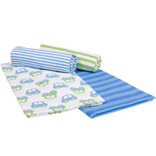 Gerber 4pk Flannel Receiving Blanket