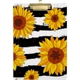 thumbnail image 1 of FMSHPON Stripe Sunflower Clipboard Hardboard Wood Nursing Clip Board and Pull for Standard A4 Letter 13x9 inches, 1 of 8
