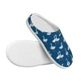 thumbnail image 3 of Daiia Cartoon Geese With Xmas Print Women’s Fuzzy Slippers Memory Foam Lightweight House Shoes Cozy Loafer Flannel House Shoes-42/43, 3 of 7