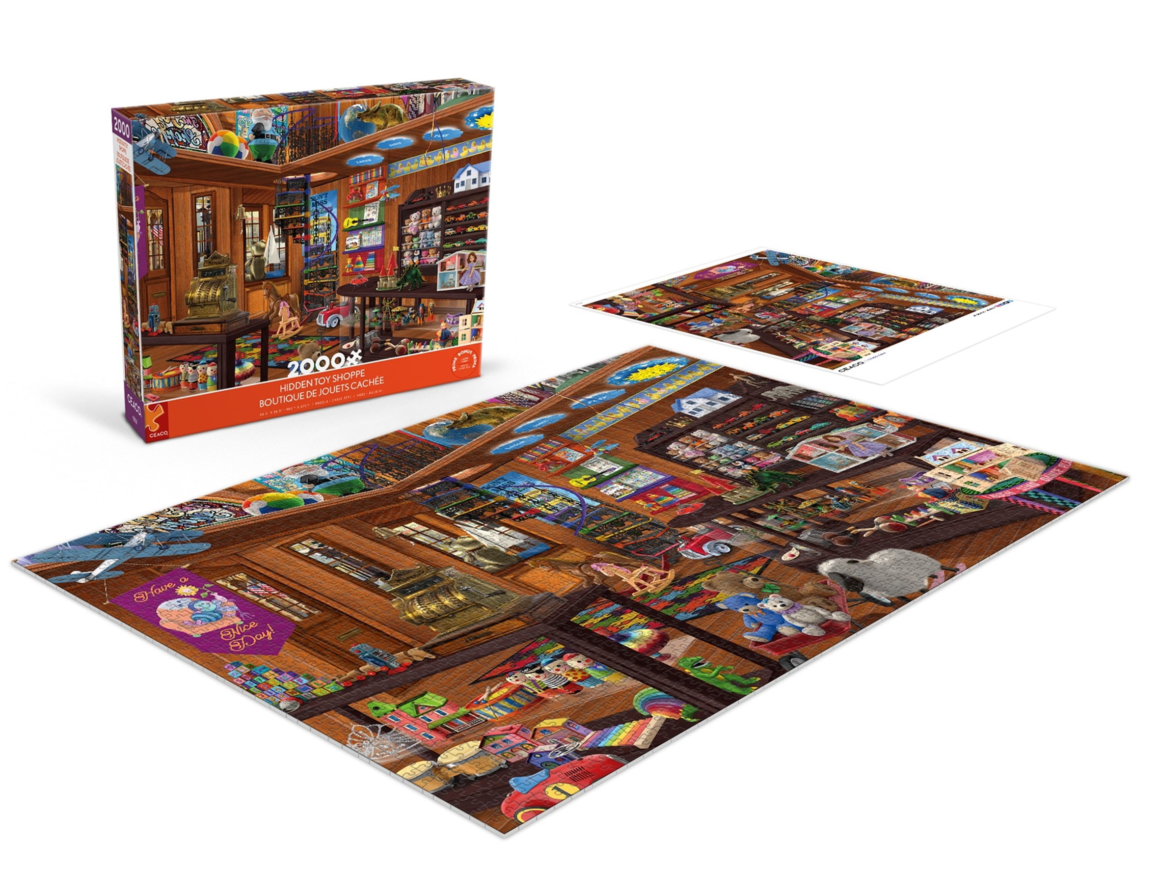 Ceaco Bigelow Hidden Toy Shoppe 2000-Piece Interlocking Jigsaw Puzzle for Adults Ages 14+