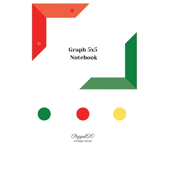Graph 5x5 Notebook - White Cover -124 pages-6x9-Inches (Paperback)