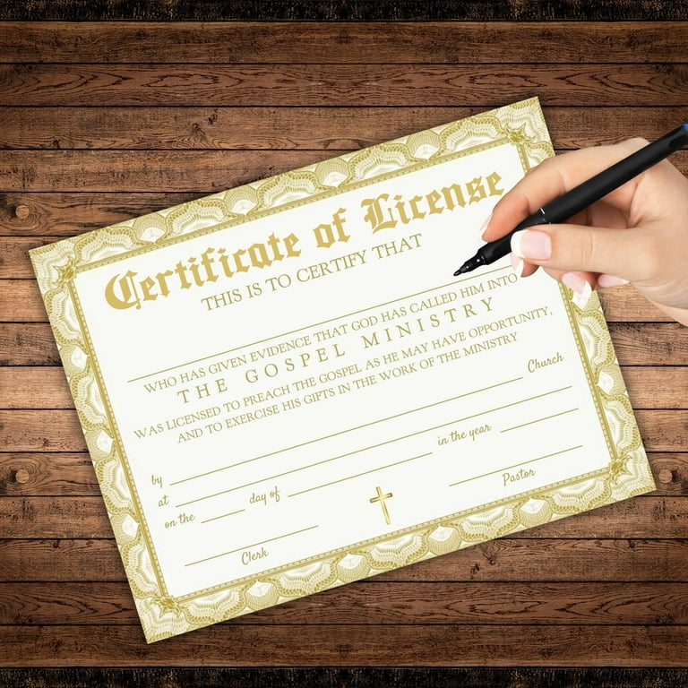 Pastor License Certificate for Church Pastoral Preacher to Frame 6 pk 8.5x11 Linen Male Paper Ordination Minister Emeritus Seal License - Walmart.com pastor-license-certificate-for-church-pastoral-preacher-to-frame-6-pk-8-5x11-linen-male-paper-ordination-minister-emeritus-seal-license-walmart-com