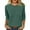 Olive Green, variant on Wyobmus Womens 3/4 Sleeve T-Shirt Loose Fit Summer Shirts Pleated Front Crewneck 2025 Trendy Blouses Cute Casual Tunic Olive Green