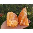 thumbnail image 1 of Extra Large Orange Calcite Rough Natural Stones, Raw Calcite Orange Crystals (0.5-1 Pounds), 1 of 8