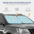 thumbnail image 7 of Picia Blue Snake 2 Piece Car Windshield Sun Shade Foldable | Foldable Sun Shield for Front Window Blocks UV Rays and Keeps Your Vehicle Cool-Large, 7 of 7