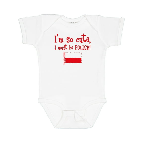 Inktastic So Cute Polish Boys or Girls Baby Bodysuit