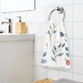 thumbnail image 7 of Ryvnso Leaf Pattern Cotton Hand Towels Sets Face Towel 2 PCs Bathroom Decorative, 7 of 7