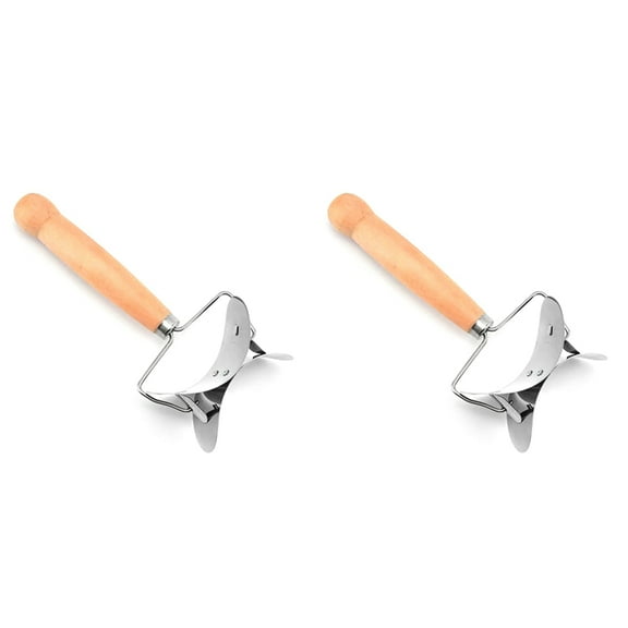 2X Stainless Steel Dumpling Wrappers Skin Dough Cutter Circle Roller Ravioli Dumpling Maker Cutter Pastry Cutting Tool