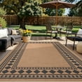 thumbnail image 4 of Modern Bordered Area Rug, Stain Resistant, Machine Washable, Low Pile Indoor Throw Mat for Nursery and Bedroom, 4 of 12
