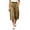 Khaki#18, variant on YOIAVAIOY Women's Casual Cropped Pants Elastic Waist Pleated Capri Trousers with Pockets Navy L