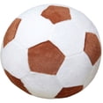 thumbnail image 2 of Soft Soccer Plush Throw Pillow Decorative Stuffed Sports Ball for Soccer Themed Events Party Favors and Home Bedroom Decor, 10 Inch Brown, 2 of 9