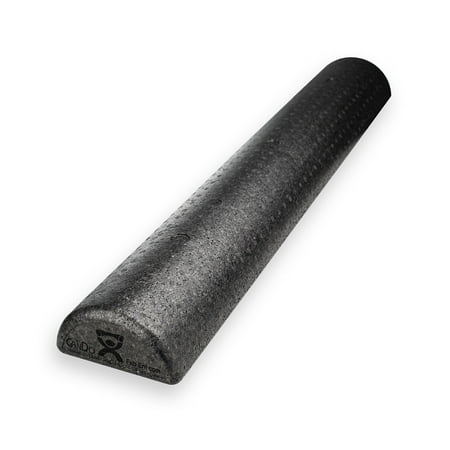 CanDo Black Composite High-Density Extra Firm Foam Roller - Half Round