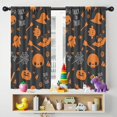 thumbnail image 5 of Long Curtains for Kitchen with Spooky Halloween Night Print, Semi-Sheer Fabric,42x54in long Curtains Set, 5 of 5