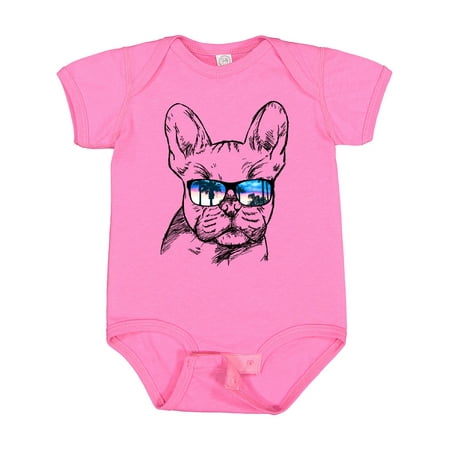 

Inktastic French Bulldog Portrait with Sunglasses Gift Baby Boy or Baby Girl Bodysuit