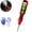 Red, variant on 2 in 1 Digital Display Induction Test Pencil, Non-Contact AC 30-1000V LCD/Contact AC Voltage 11-450V, with LED Flashlight, Live/Null Wire Buzzer Alarm, Voltage Detector for Electrical Outlets
